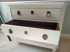 Salda Kommoden & Sideboards|Kommode Massivholz Kirsche Weiss mit 3 Schüben