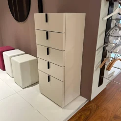 Kettnaker Kommoden & Sideboards|Kommode Mio Lack Elfenbein Beige Matt Zarge Lack Schwarz