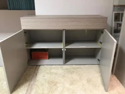 Hülsta Kommoden & Sideboards|Kommode Multi Lack Kaschmir Absetzungen Eiche Kaschmir Push To Open Beschlag