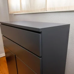 Würmseher Kommoden & Sideboards|Kommode Optima Lack Anthrazit 25 Durchgehende Griffmulde