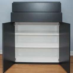 Würmseher Kommoden & Sideboards|Kommode Optima Lack Anthrazit 25 Durchgehende Griffmulde