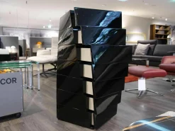 Porada Kommoden & Sideboards|Kommode Piroette Lack Schwarz Hochglanz