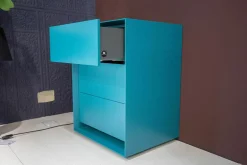 Möller Design Kommoden & Sideboards|Kommode Rag Box K60 Lack Matt 333 Petrol Blau Mit 3 Schubladen