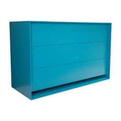 Möller Design Kommoden & Sideboards|Kommode Rag Box K120 Lack Matt 333 Petrol Blau Mit 3 Schubladen