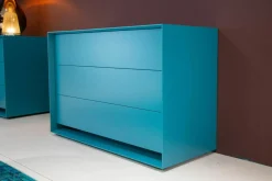 Möller Design Kommoden & Sideboards|Kommode Rag Box K120 Lack Matt 333 Petrol Blau Mit 3 Schubladen