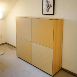 Kettnaker Kommoden & Sideboards|Kommode Soma Innenkorpus Lack Matt Graphit Eiche Furnier Hell