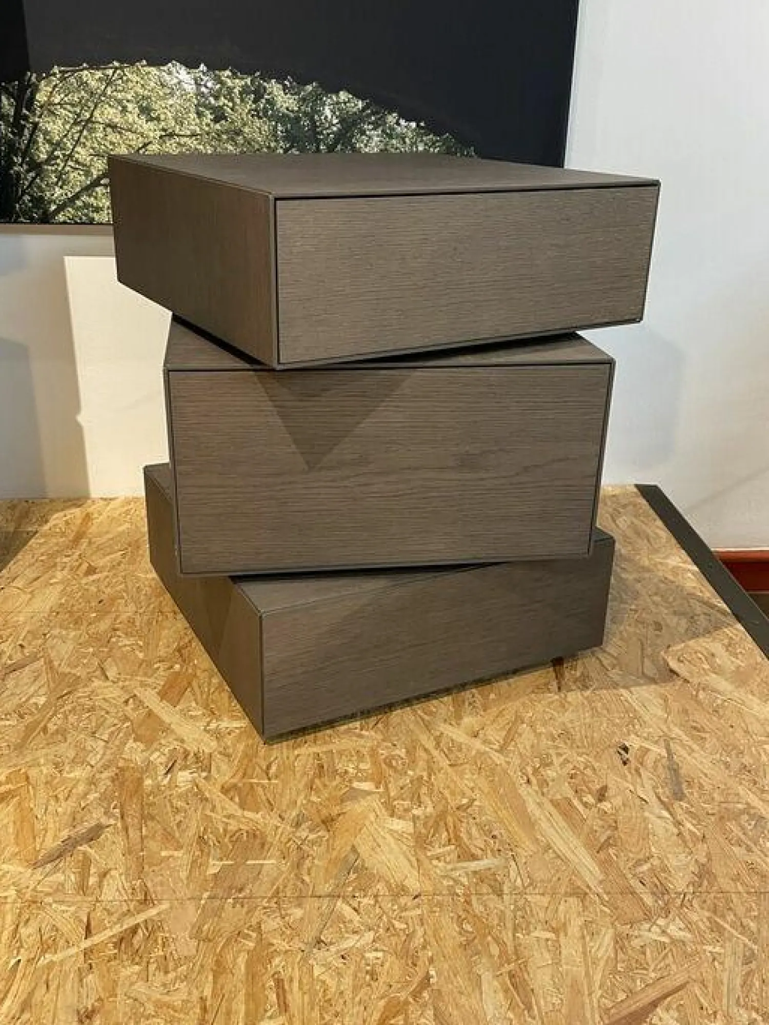 San Giacomo Konsolen|Kommoden & Sideboards|Kommodenkombination Domino Giro Eiche Argilla Grau Lackiert