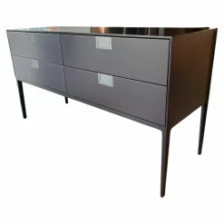 B&B Italia Konsolen|Konsole Alcor Weinrot Gestell Nickel Bronzefarbig Lackiert