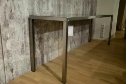 Baxter Konsolen|Konsole Cassandra Farbe Silber Platte Glänzend Struktur Metall