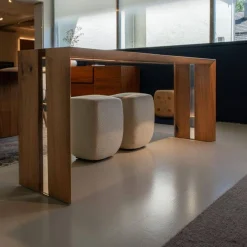 Riva1920 Konsolen|Konsole Frame Resin Nussbaum Mit Knoten Spalten Mit Transparentem Kunstharz Gefüllt