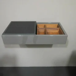 Schönbuch Konsolen|Konsole Hesperide 105 Granit Hochglanz 130 Leder Schwarz