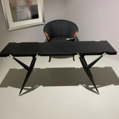 Cassina Konsolen|Konsole PA 1947 Esche Schwarz Gefärbt Messingdetail