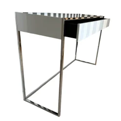 YOMEI Konsolen|Konsole Smart Oberfläche Pantex 63 Weiß Edelstahl Poliert