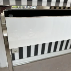 YOMEI Konsolen|Konsole Smart Oberfläche Pantex 63 Weiß Edelstahl Poliert