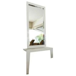 Christine Kröncke Konsolen|Konsole Tatu Lack Hochglanz Creme mit Spiegel