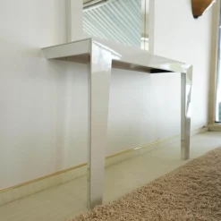 Christine Kröncke Konsolen|Konsole Tatu Lack Hochglanz Creme mit Spiegel