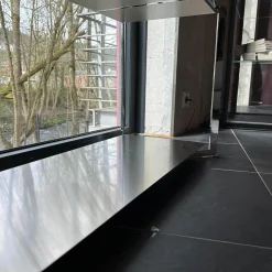 Molteni & C Konsolen|Konsolentisch Portfolio Lack Matt Ton Grau Korpus Chrom