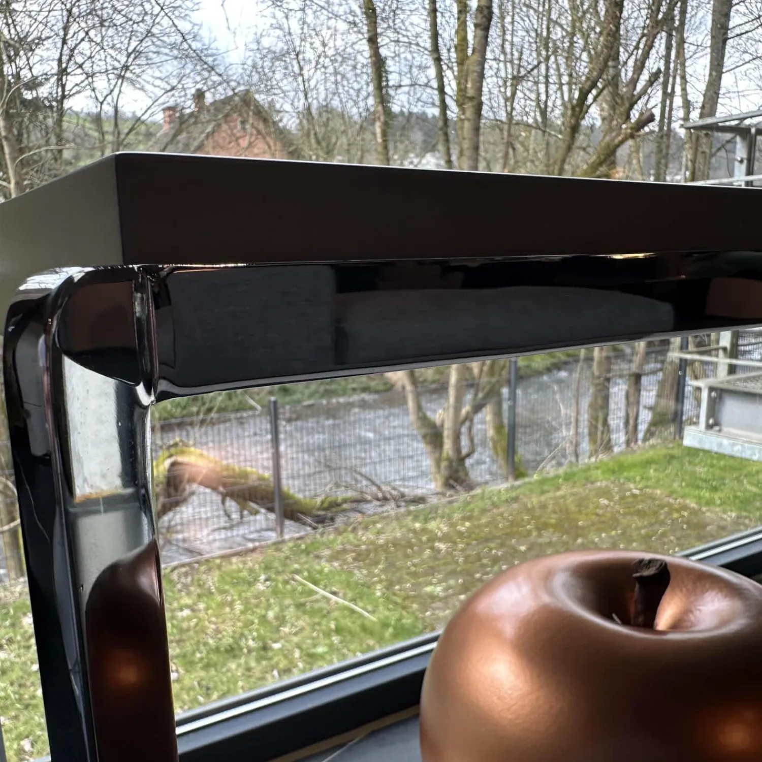 Molteni & C Konsolen|Konsolentisch Portfolio Lack Matt Ton Grau Korpus Chrom