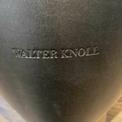 Walter Knoll Couchtische|Korb 192-B1 Isanka Außen Leder Saddle Black Innen Stoff Grass Green