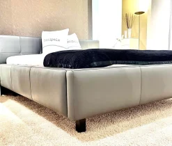 Sitzwerk Polsterbetten|Lederbett KT10 Rindnappaleder Asphalt Anthrazit ohne Lattenrost ohne Matratze