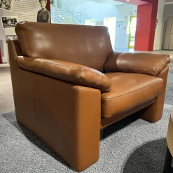 Erpo Loungesessel|Ledersessel 05550004 Leder N Tabac Nature 850 Braun Gestell Hartholz Buche Gedübelt Und Verleimt