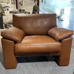 Erpo Loungesessel|Ledersessel 05550004 Leder N Tabac Nature 850 Braun Gestell Hartholz Buche Gedübelt Und Verleimt