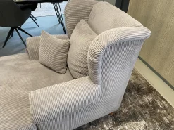 Max Winzer Loungesessel|Lesesessel 47003 Stoff Cord 16005 28 Silber Fuß Buche Natur Gedreht Inklusive Kissen