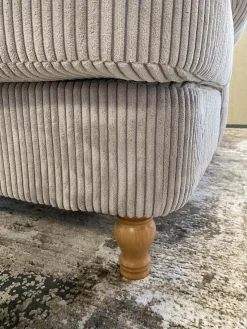 Max Winzer Loungesessel|Lesesessel 47003 Stoff Cord 16005 28 Silber Fuß Buche Natur Gedreht Inklusive Kissen