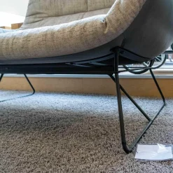 Freifrau 2-Sitzer-Sofas|Leya Sofa Innen Stoff Dedar Shimmer Souris Außen Leder Sahara