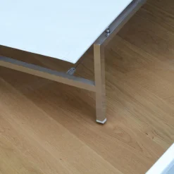 Rausch Gartenliegen|Liege Ocean Club Bezug Gewebe Batyline Weiß Gestell Edelstahl Poliert Verstellbar