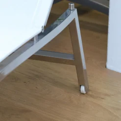 Rausch Gartenliegen|Liege Ocean Club Bezug Gewebe Batyline Weiß Gestell Edelstahl Poliert Verstellbar