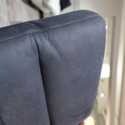 W. Schillig Loungesessel|Liege Wang 3 Textilbezug Dunkelblau Freischwingergestell Metall Mit Verstellbarer Liegefläche