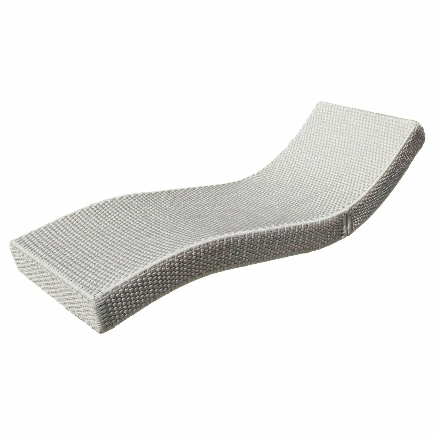 Paola Lenti Gartenliegen|Liege Wave B09 Rope Corda 06 Grau Gestell Stahl Mit Plastikfußgleiter Ghiaccio Cemento Grau