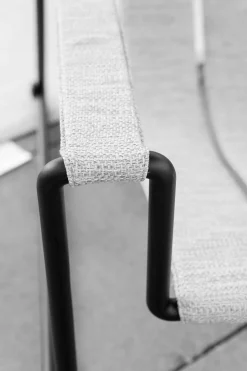 Royal Botania Gartenliegen|Liegestuhl Strappy Textile Natural Silver Dot Silber Gestell Edelstahl Anthrazit Beschichtet Inklusive Hocker