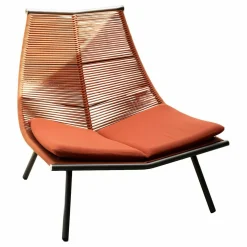 RODA Loungemöbel|Lounge Chair Laze Polyester-Schnur Orange 08 mit Sitzkissen