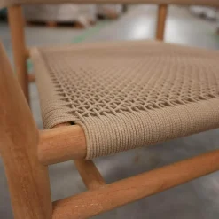 Ethimo Einzelstühle|Lounge Sessel Kilt Holz Teak Geflecht Sand Beige