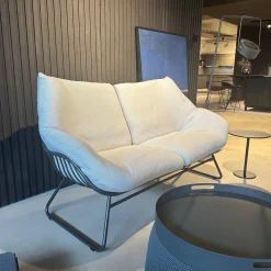 Solpuri Loungemöbel|Lounge Sofa XL Chill Stoff Diamond Calcutta White Grey Weiß Grau Gestell Aluminium Anthracite Anthrazit