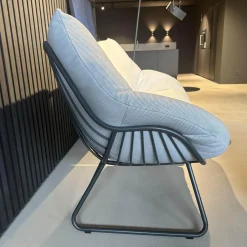 Solpuri Loungemöbel|Lounge Sofa XL Chill Stoff Diamond Calcutta White Grey Weiß Grau Gestell Aluminium Anthracite Anthrazit