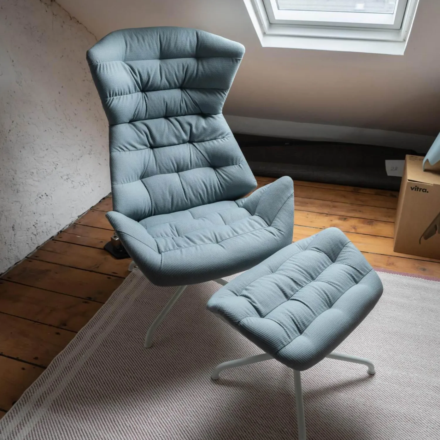 Thonet Relaxsessel|Lounge-Sessel 808 Mit Hocker Bezug Außen Nappaleder Bezug Innen Stoff Soul 158 Air