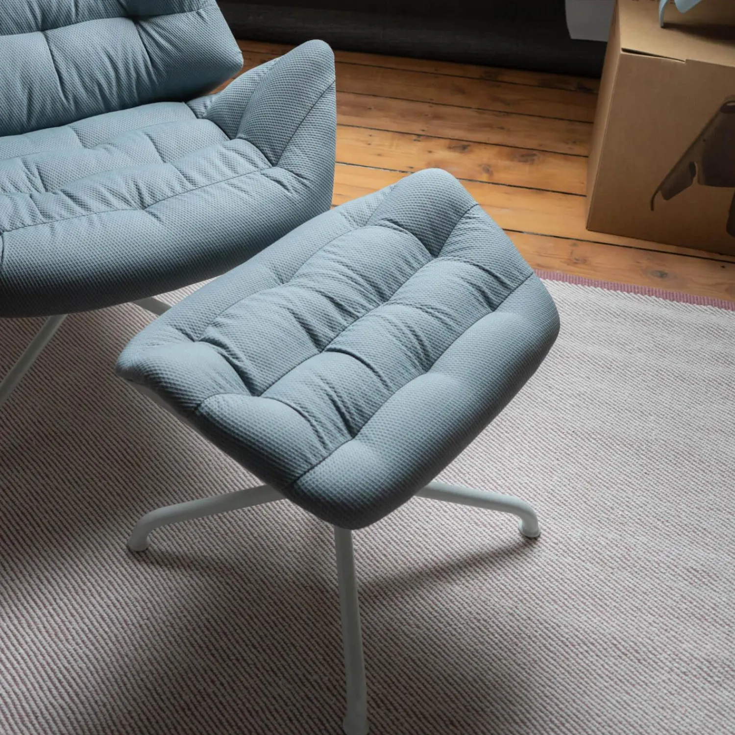 Thonet Relaxsessel|Lounge-Sessel 808 Mit Hocker Bezug Außen Nappaleder Bezug Innen Stoff Soul 158 Air