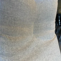 COR Relaxsessel|Loungesessel dia Korpus Leder 423 Schwarz Sitz Stoff 8300 Lichtgrau Grau Gestell F05 Schwarz Mit Hocker