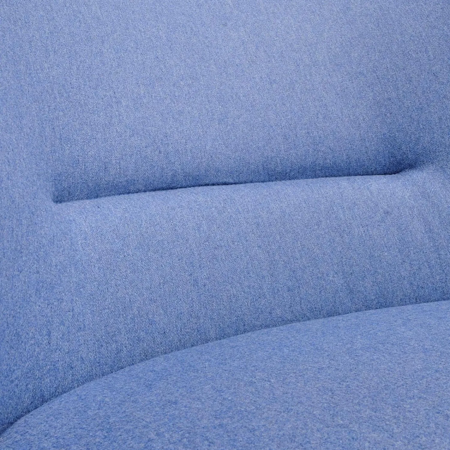 Tecta Loungesessel|Loungesessel DS70 Stoff Dama 75 Mittelblau Blau Gestell Schwarz Pulverbeschichtet Mit Kissen Und Hocker