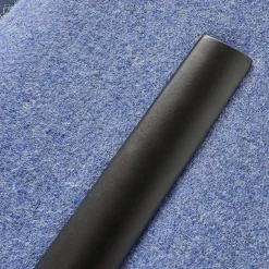 Tecta Loungesessel|Loungesessel DS70 Stoff Dama 75 Mittelblau Blau Gestell Schwarz Pulverbeschichtet Mit Kissen Und Hocker