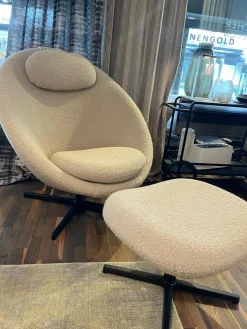 Cane Line Loungesessel|Loungesessel Pace Stoff White Fabric 1500 Weiß Gestell Aluminium Schwarz Lackiert