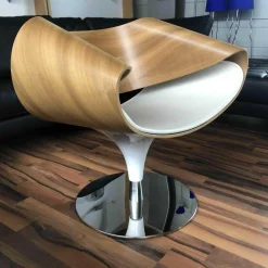 Dauphin Home Loungesessel|Loungesessel Perillo Leder Lavalina Weiß