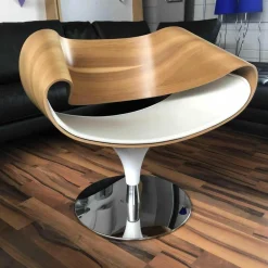 Dauphin Home Loungesessel|Loungesessel Perillo Leder Lavalina Weiß