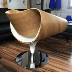 Dauphin Home Loungesessel|Loungesessel Perillo Leder Lavalina Weiß