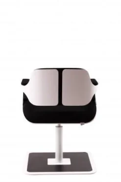 Interstuhl Bürostühle|Loungesessel 810S Silver Stoff Tonica Schwarz Gestell Metall Weiß-Silber Beschichtet