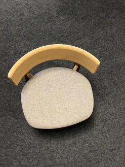 Gazzda Einzelstühle|Lounge-Stuhl Nora Eiche Massiv Weiß Geölt Stoff Main Line Flax Archway