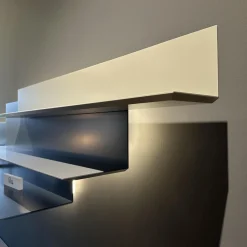 Interlübke Wohnwände & Tv-Lowboards|Lowboard Jorel Mattglas T83 Navy Und 82 Atlantic Inklusive Wandregal Lilu Und Beleuchtung